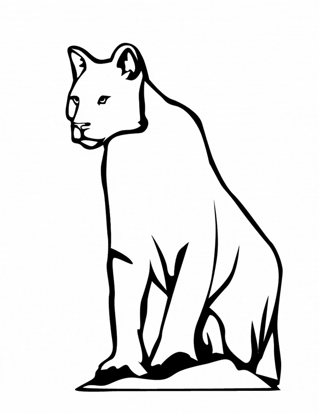 free Snow Leopard coloring page