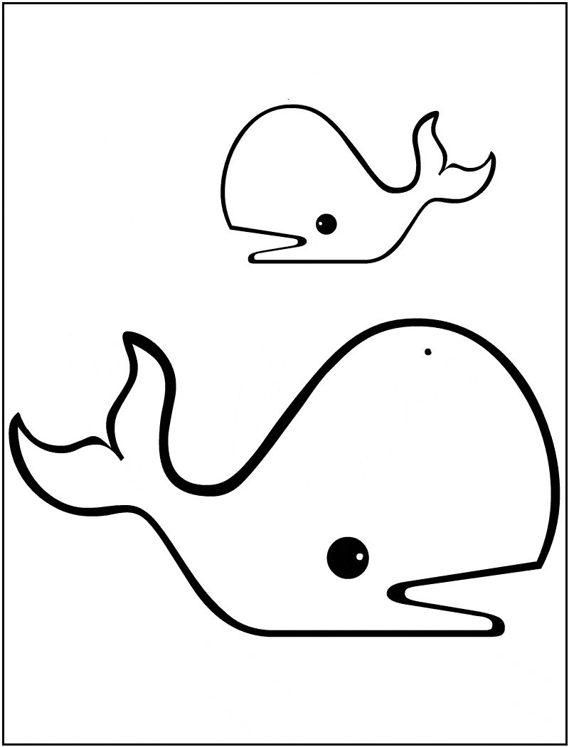 free Sperm Whale coloring page