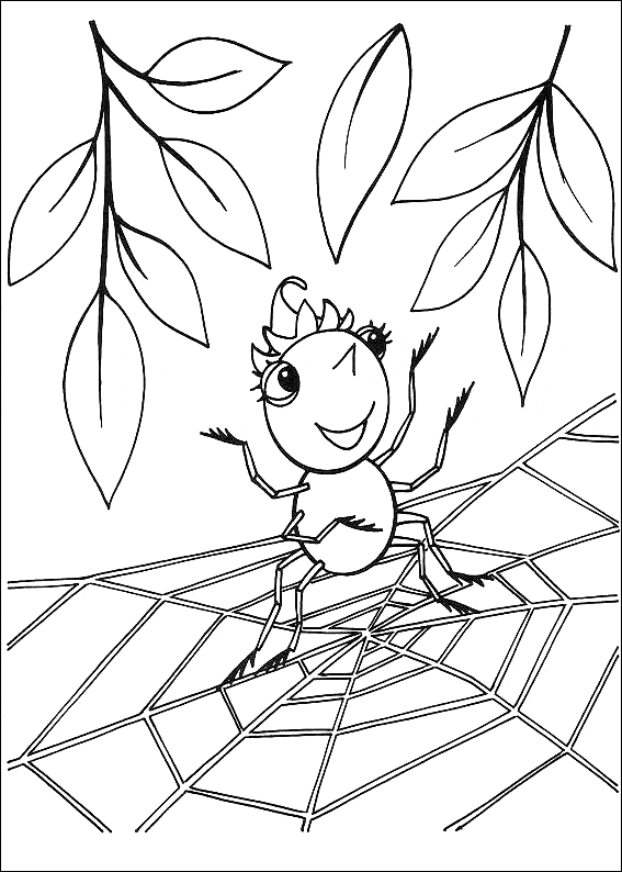 free Spider coloring page