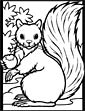 squirrel coloring sheet