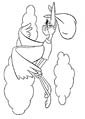 Stork coloring page