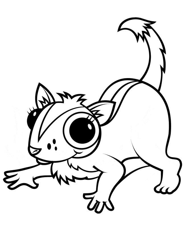 free Sugar Glider coloring page