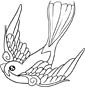 Swallow coloring page