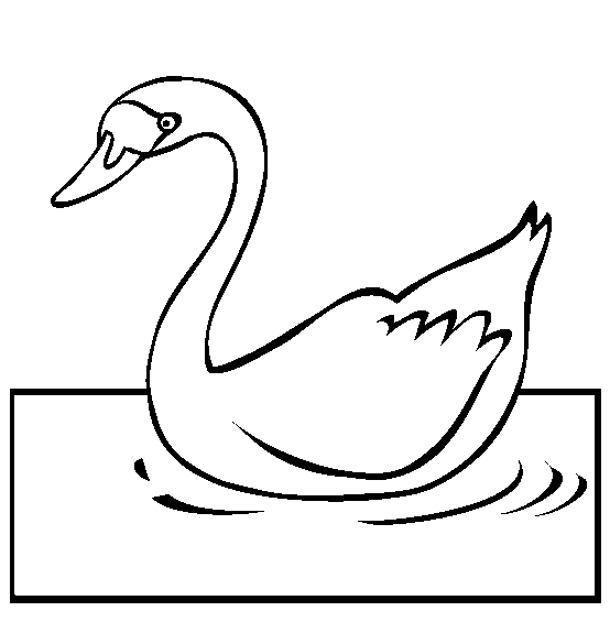 free Swan coloring page