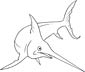 Swordfish coloring page