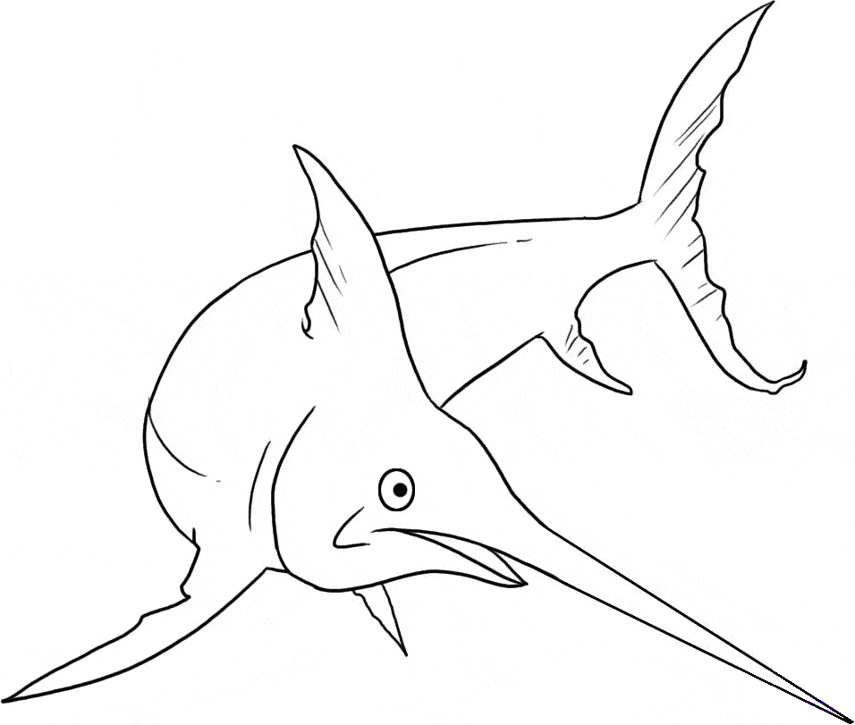 Download Swordfish coloring page - Animals Town - animals color ...