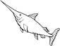 Swordfish coloring page