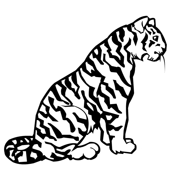 free Tiger coloring page