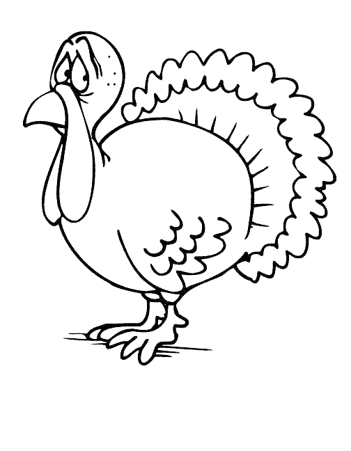 free Turkey coloring page