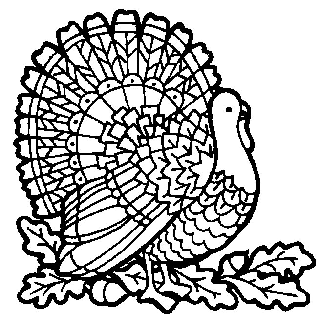 free Turkey coloring page