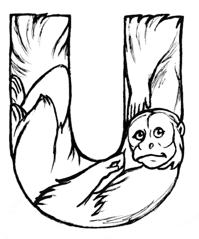 free Uakari coloring page