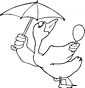 Umbrella Bird coloring page