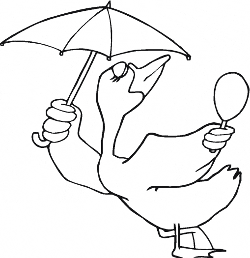 free Umbrella Bird coloring page