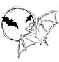 Vampire Bat coloring page