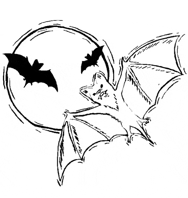 free Vampire Bat coloring page