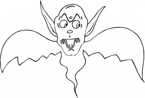 free Vampire Bat coloring page