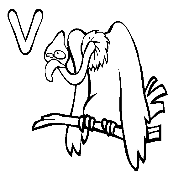 free Vulture coloring page