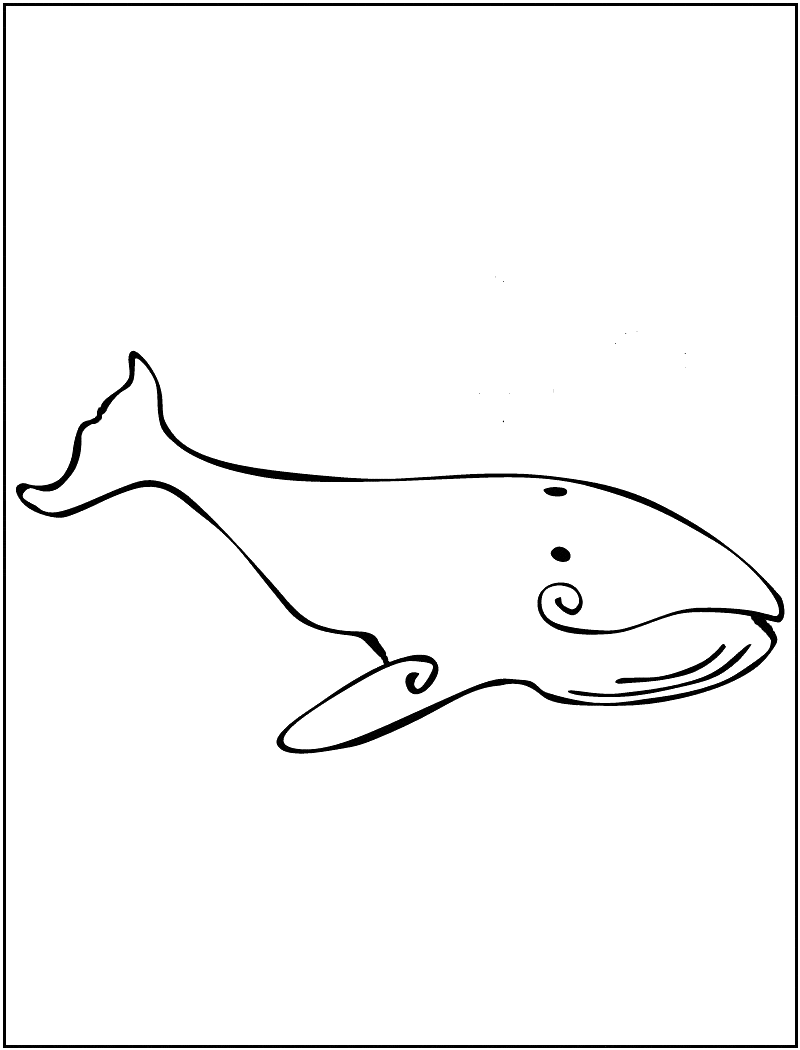 free Whale coloring page