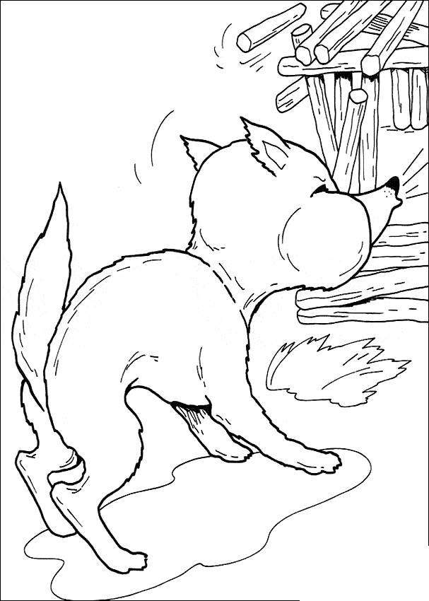 free Wolf coloring page