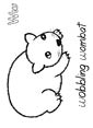 Wombat coloring page