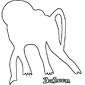 Yellow Baboon coloring page