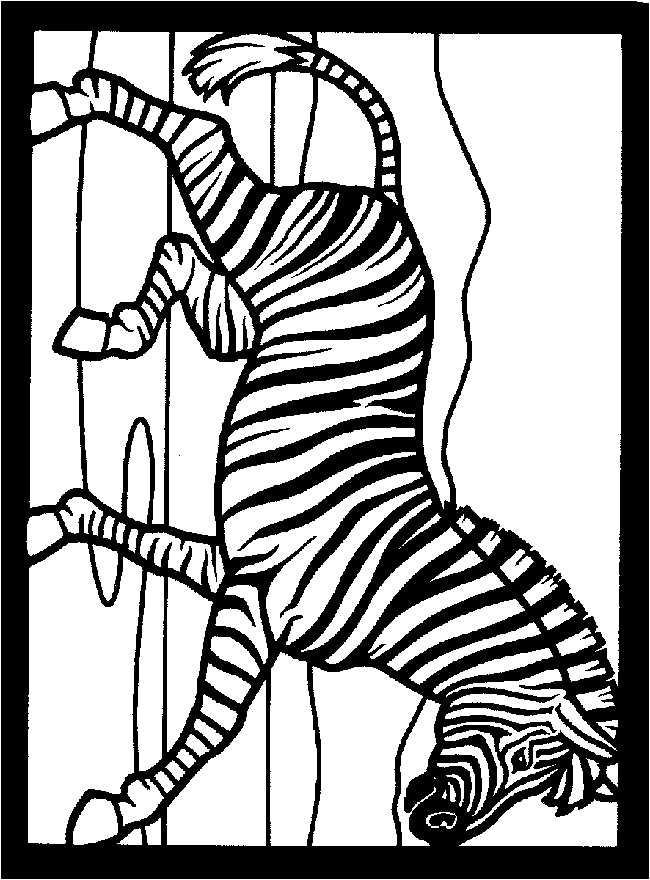 free Zebra coloring page